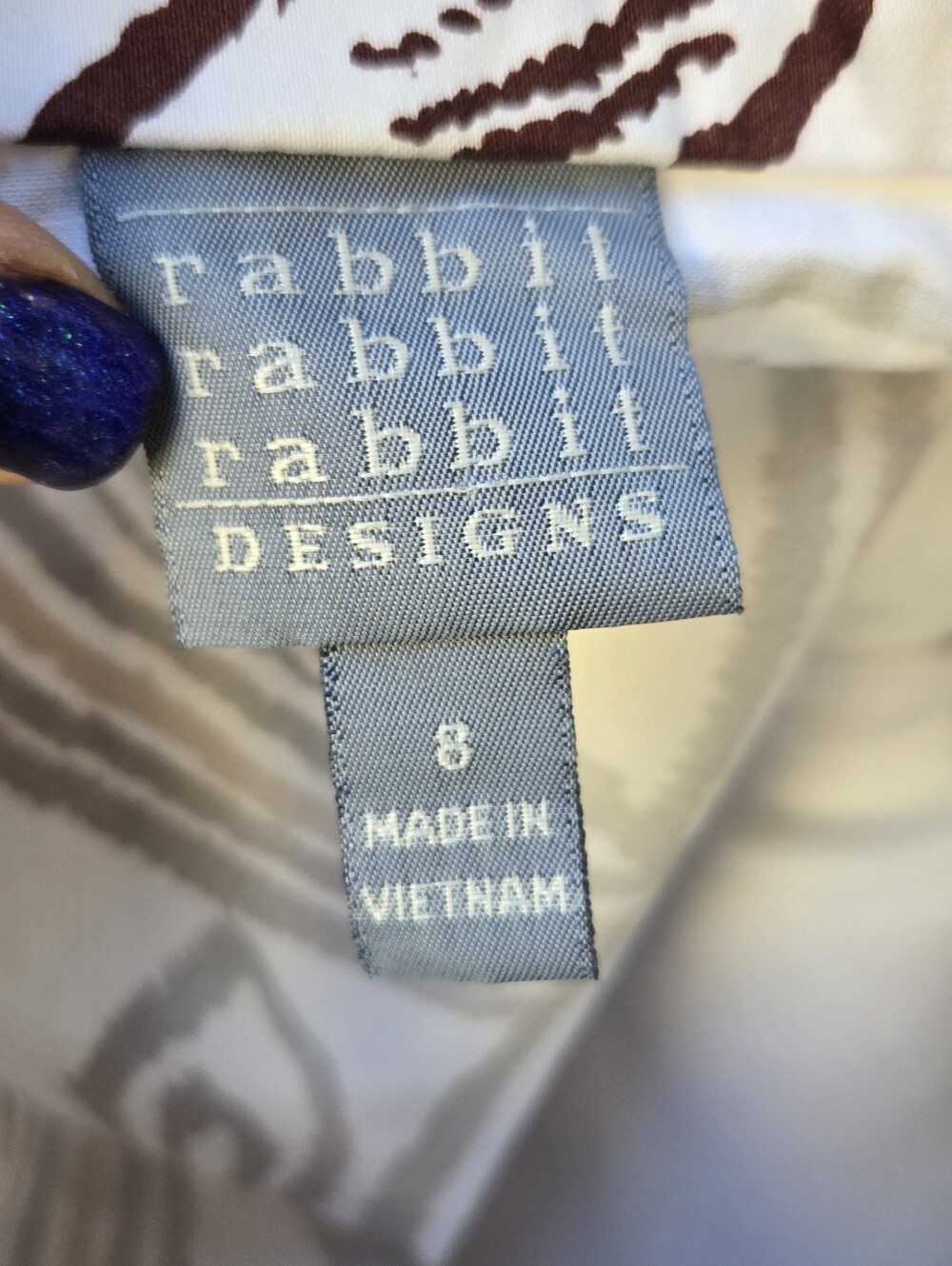 Rabbit Rabbit Rabbit Printed Cropped Bolero in Brown and Cream - Picture 6 of 8